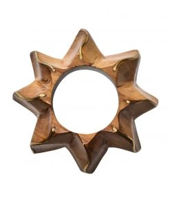 Kim Seybert Twist Napkin Ring In Brown & Gold, Set Of 4