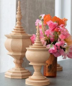 Kim Seybert Home Decor Decor Totem In Natural, Set Of 2 In A Box