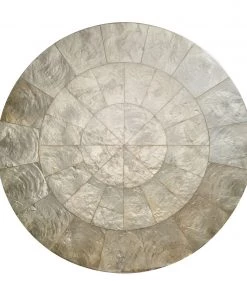 Kim Seybert Placemats Round Capiz Placemat In Gray, Set Of 4