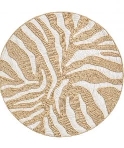 Kim Seybert Serengeti Placemat In White & Natural, Set Of 2 Placemats