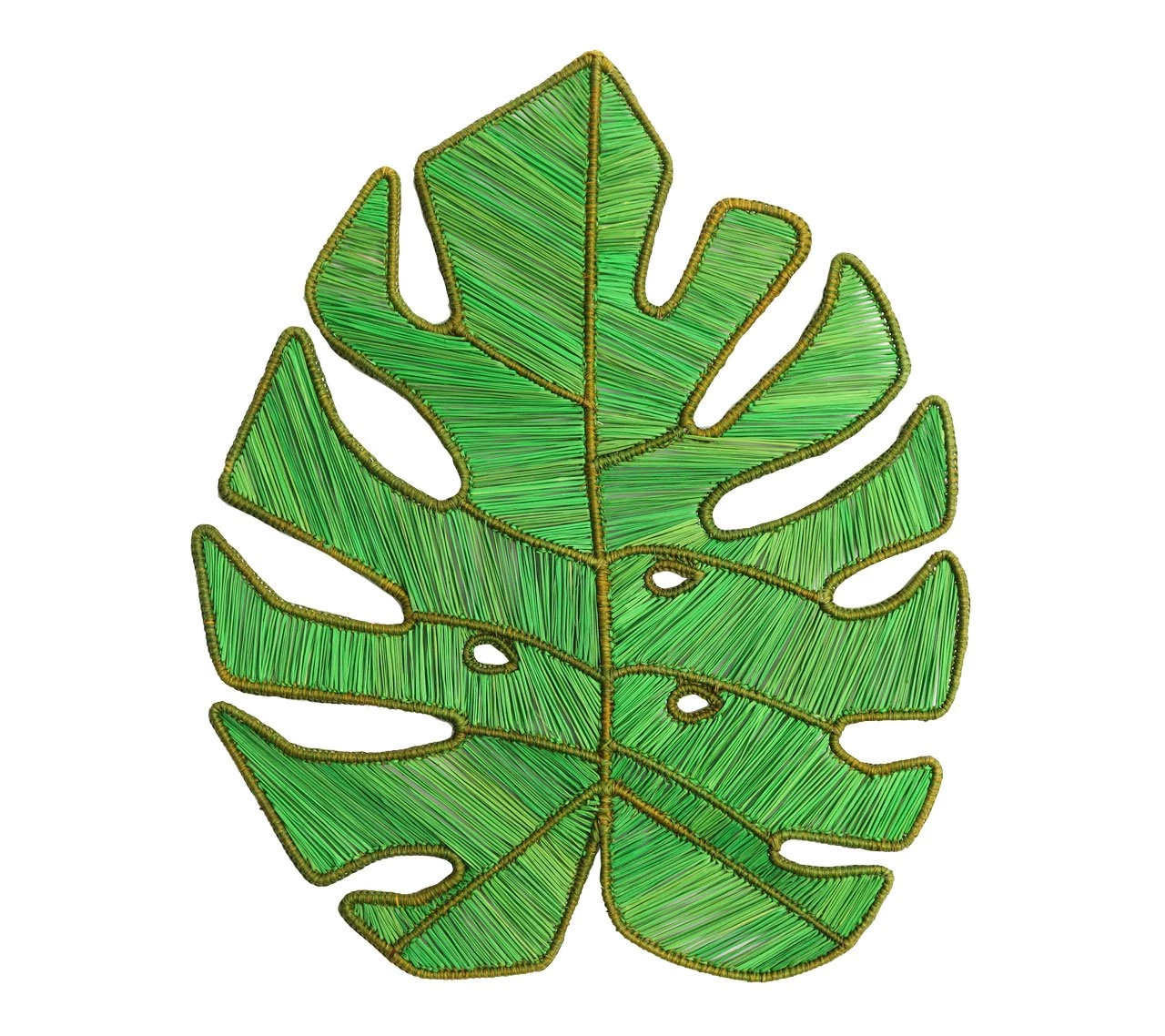 Kim Seybert Palm Leaf Placemat In Green, Set Of 4 Placemats