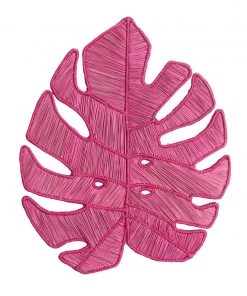Kim Seybert Palm Leaf Placemat In Pink, Set Of 4