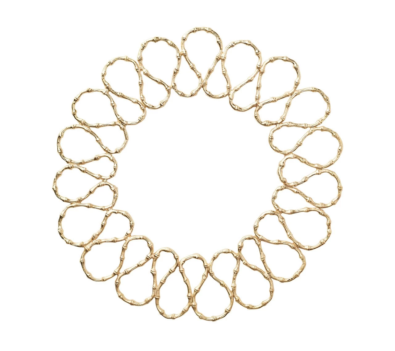 Kim Seybert Placemats Bamboo Charger In Gold, Set Of 4