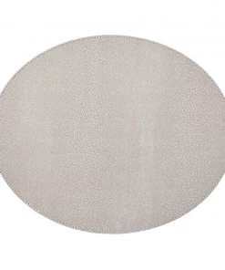 Kim Seybert Placemats Oval Shagreen Placemat In Elephant, Set Of 4