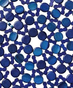 Kim Seybert Placemats Round Bamboo Placemat In Navy Blue, Set Of 4