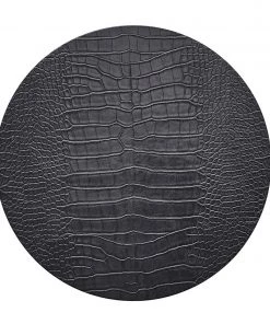 Kim Seybert Croco Placemat In Charcoal, Set Of 4 Placemats