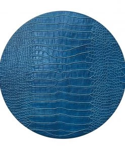 Kim Seybert Croco Placemat In Sapphire, Set Of 4