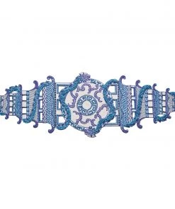 Kim Seybert Table Runners Toile Table Runner In White & Navy