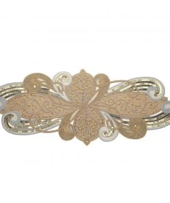 Kim Seybert Art Nouveau Table Runner In Silver & Gold