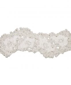 Kim Seybert Frost Table Runner In Silver & Crystal