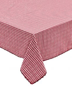 Kim Seybert Tablecloths Check Tablecloth In Red & Navy