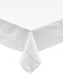 Kim Seybert Tablecloths Seersucker Tablecloth In White