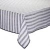 Kim Seybert Linea Tablecloth In White & Navy