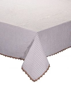 Kim Seybert Seersucker Tablecloth In Natural