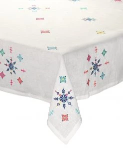 Kim Seybert Tablecloths Fez Tablecloth In White & Multi