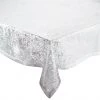 Kim Seybert Metafoil Tablecloth In White & Silver