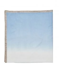 Kim Seybert Dip Dye Tablecloth In White & Periwinkle