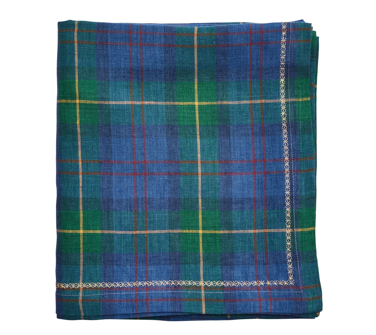 Kim Seybert Tablecloths Tartan Tablecloth In Blue & Green