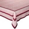 Kim Seybert Zahara Tablecloth In White & Red