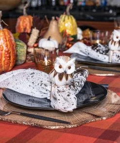 Kim Seybert Tartan Tablecloth In Cranberry & Orange