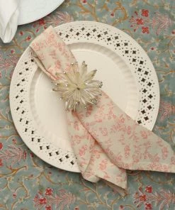 Kim Seybert Tess Napkin In Ivory & Blush, Set Of 4