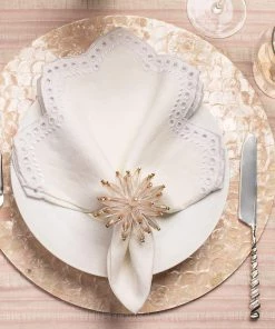 Kim Seybert Tapestry Napkin In White, Set Of 4