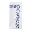 Kim Seybert Napkins Ming Border Napkin In White & Navy, Set Of 4
