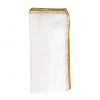Kim Seybert Crochet Edge Napkin In White & Gold, Set Of 4 Napkins