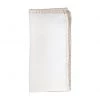 Kim Seybert Crochet Edge Napkin In White & Silver, Set Of 4