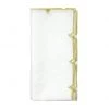 Kim Seybert Napkins Divot Napkin In White & Gold, Set Of 4