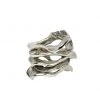 Kim Seybert Flux Napkin Ring In Silver, Set Of 4 Napkin Rings