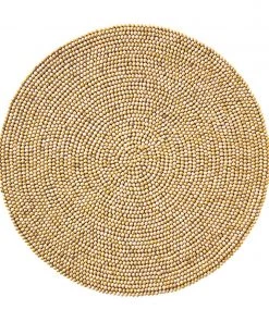 Kim Seybert Wood Round Placemat In Natural, Set Of 4 Placemats