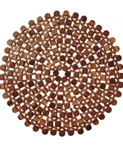 Kim Seybert Placemats Round Bamboo Placemat In Brown, Set Of 4
