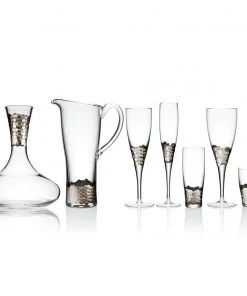 Kim Seybert Paillette Tumbler In Platinum, Set Of 4 Glassware