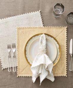 Kim Seybert Stamped Reversible Placemat In Silver & Gold, Set Of 4 Placemats