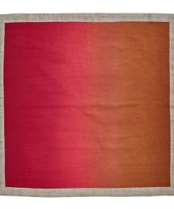 Kim Seybert Dip Dye Napkin In Cranberry & Orange, Set Of 4 Napkins