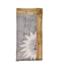 Kim Seybert Foliage Napkin In Natural & Gray, Set Of 4