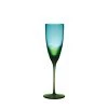 Kim Seybert Vague Champagne Flute In Blue & Green, Set Of 4 Glassware