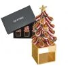 Kim Seybert Holiday Tree Napkin Ring In Red, Green & Gold, Set Of 4 In A Gift Box Napkin Rings
