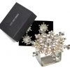 Kim Seybert Snowflake Napkin Rings In Silver & Gold, Set Of 4 In A Gift Box
