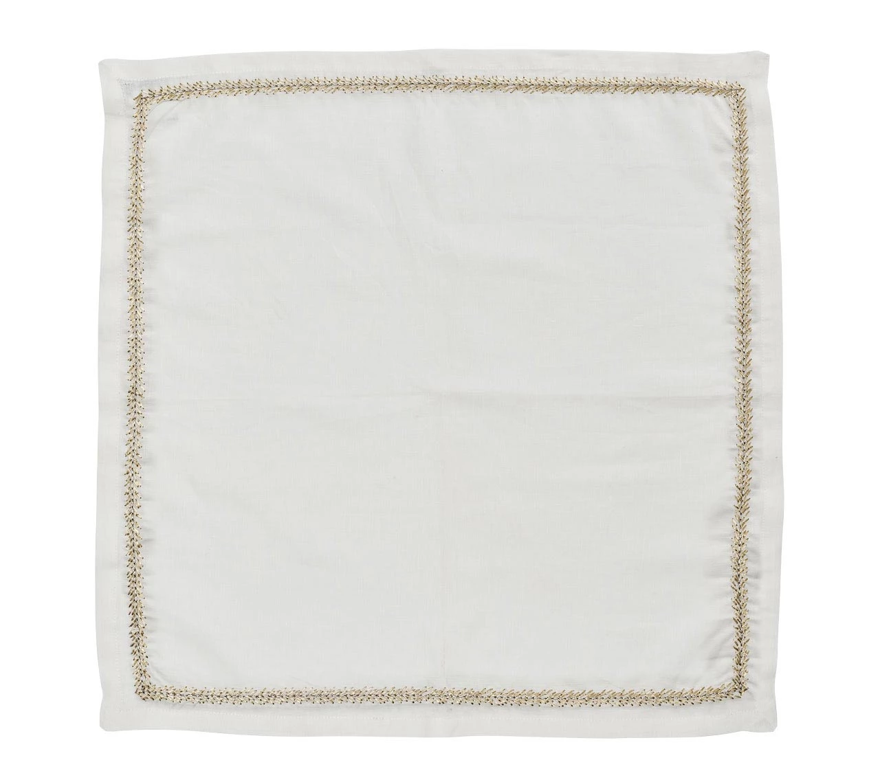 Kim Seybert Jardin Napkin In White, Gold & Silver, Set Of 4