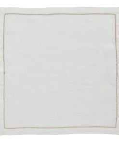 Kim Seybert Napkins Star Napkin In White & Gold, Set Of 4