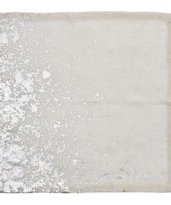 Kim Seybert Metafoil Napkin In White & Silver, Set Of 4 Napkins